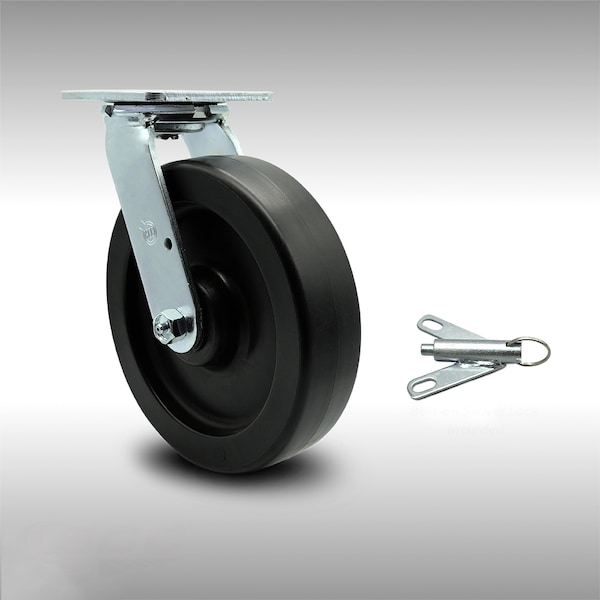 Service Caster 8 Inch SS Polyolefin Swivel Caster with Ball Bearing and Swivel Lock SCC SCC-SS30S820-POB-BSL - main